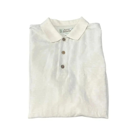 Tommy Bahama Silk Collard Shirt in Yellow size XLarge - Picture 1 of 6